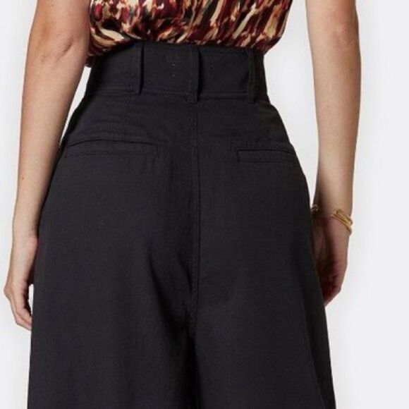 JOIE Lagos Cropped Cotton Pants In Black Caviar Size 2 - Picture 4 of 16